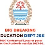 Education department will appoint 3000 Contractual Lecturer posts for the Academic session 2023-24