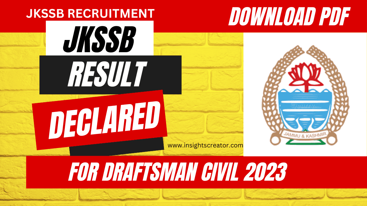Jkssb Result Declared For Draftsman Civil 2023
