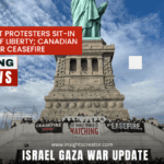 Israel Gaza :Anti-Zionist protesters sit-in at Statue of Liberty; Canadian PM calls for ceasefire