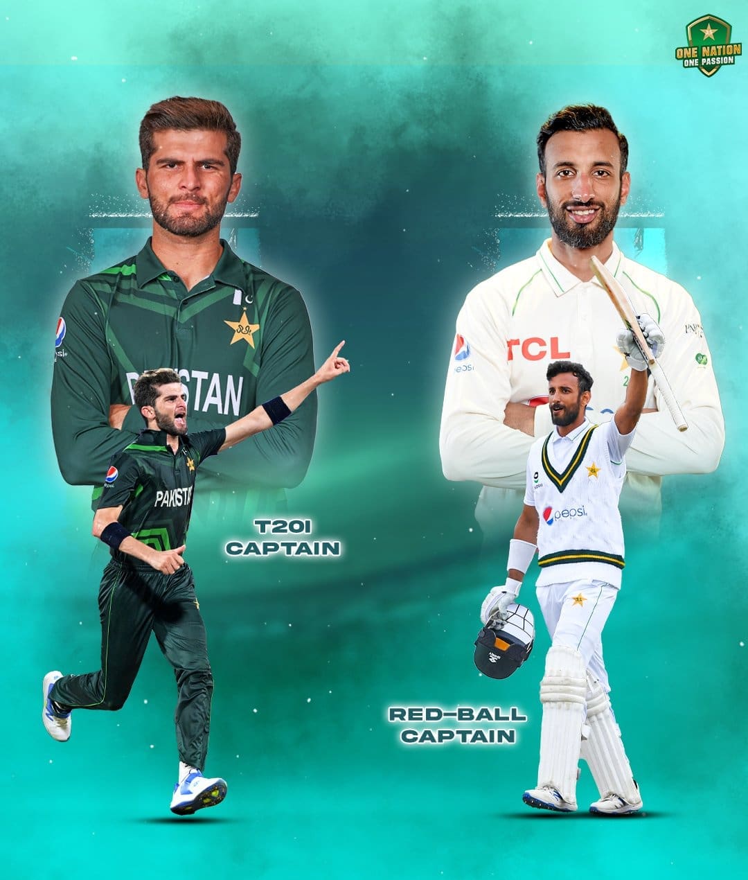 Pakistan New Cricket Captains Shaheen Afridi And Shan Masood