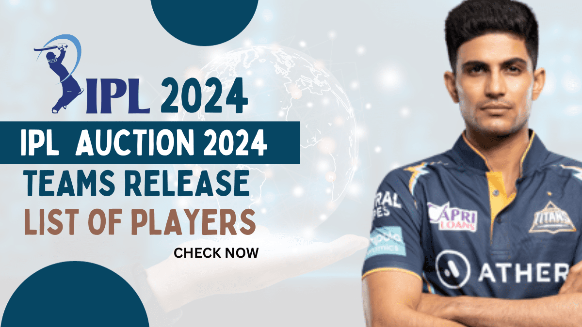 IPL Auction 2024 Teams Release Complete List of Players