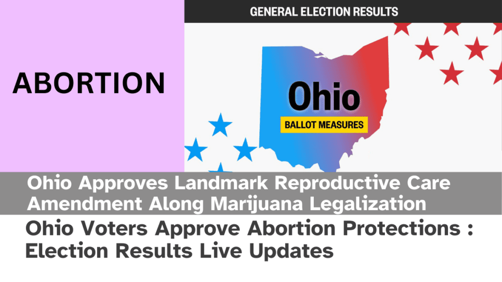 Ohio Voters Approve Abortion Protections : Election Results Live Updates 3 Ohio Approves Landmark Reproductive Care Amendment Along Marijuana Legalization
