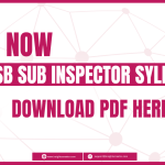 JKSSB Sub Inspector Syllabus Out Now