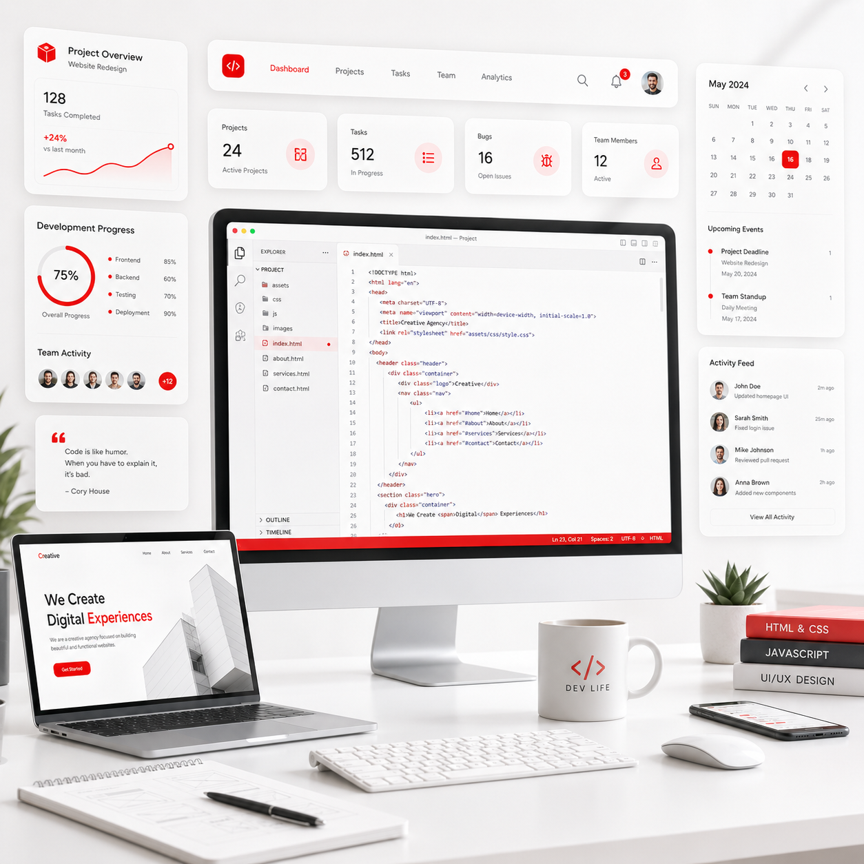 Custom Web Development Services Workspace